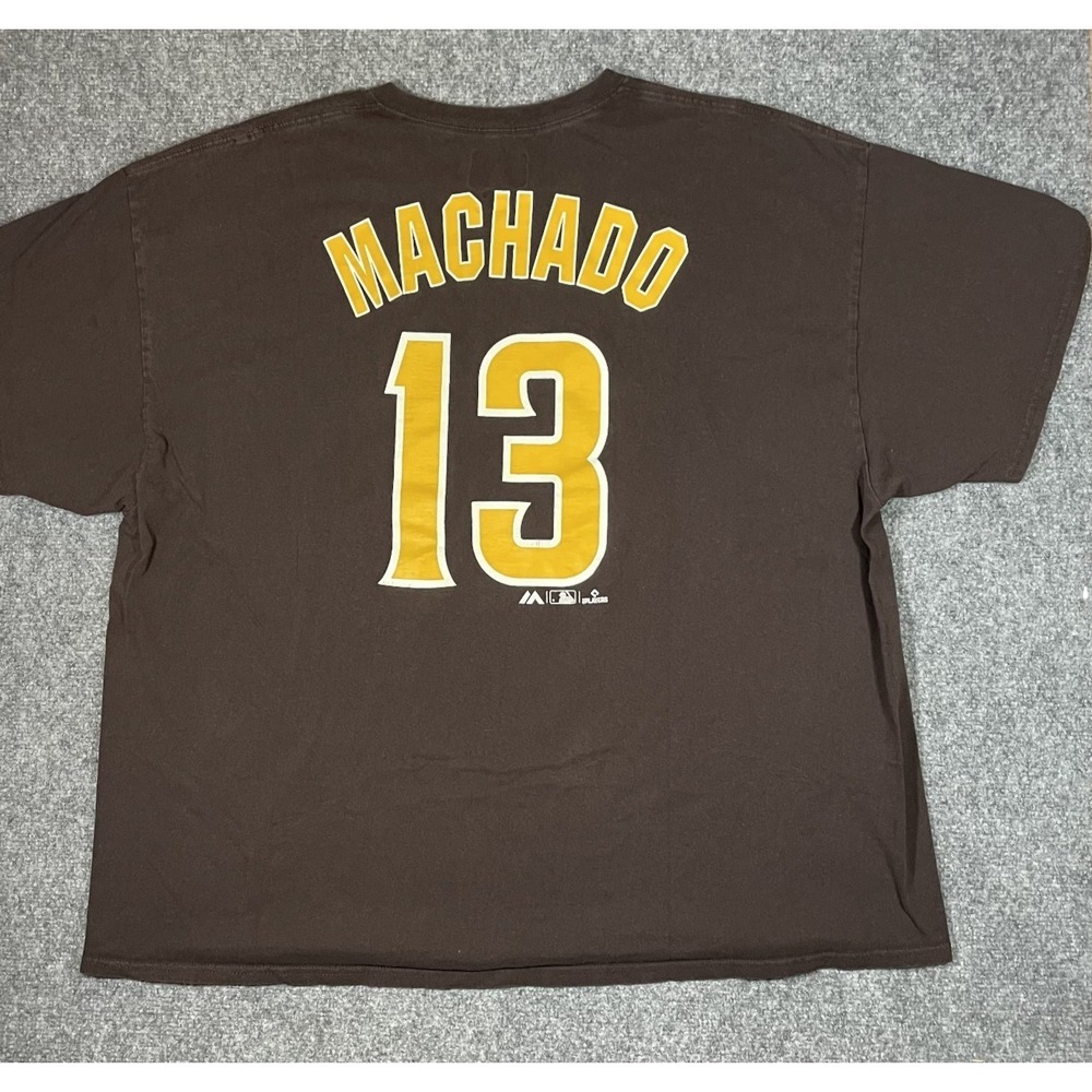 San Diego Padres Tee Mens 3XL Brown T Shirt MLB Baseball Manny Machado 13 Pads
